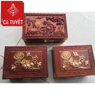 Hộp Đựng Trang Sức Gỗ Hương Cao Cấp (H)