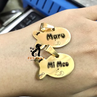 PET TAG - Thẻ Tên Thú Cưng khắc tên Chó Mèo theo yêu cầu