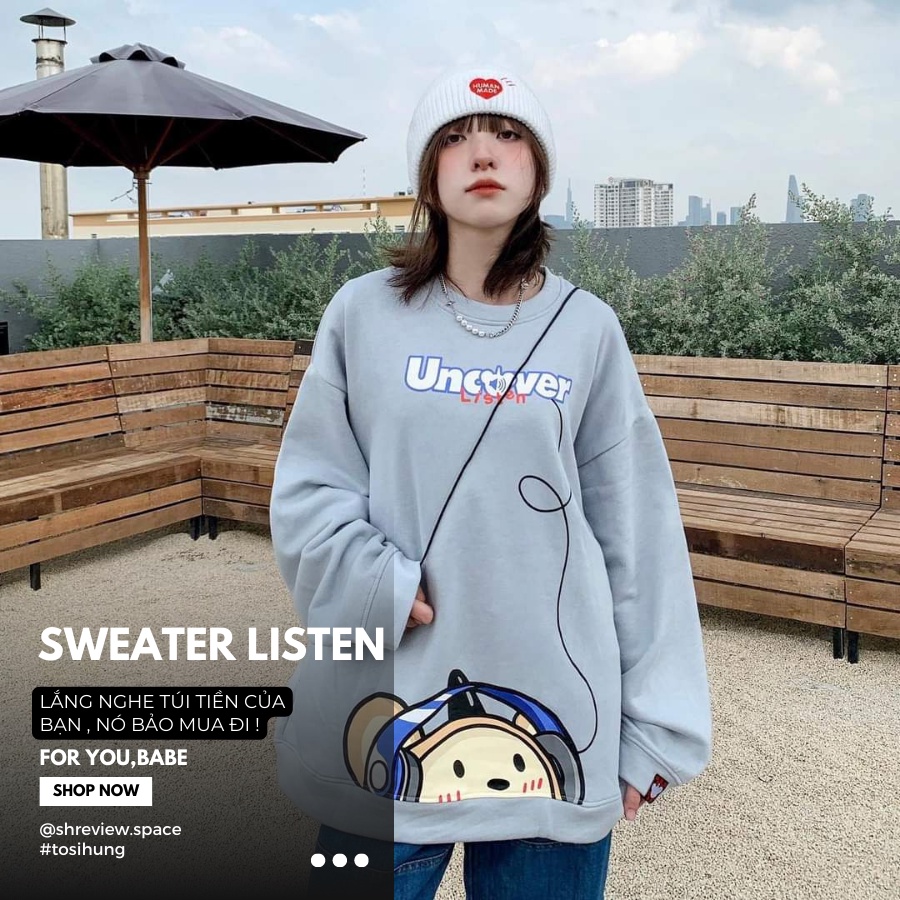 Áo 𝗦𝗪𝗘𝗔𝗧𝗘𝗥 𝗟𝗜𝗦𝗧𝗘𝗡 ® - 𝑯𝒂̀𝒏𝒈 𝒄𝒉𝒊́𝒏𝒉 𝒉𝒂̃𝒏𝒈