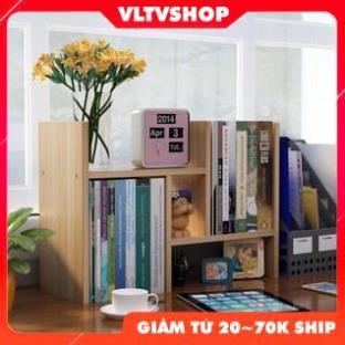 ⛔MIỄN PHÍ VẬN CHUYỂN⛔ Kệ Sách Mini, Giá Để Sách, Để Tài Liệu Văn Phòng Trên Bàn Làm Việc Bằng Gỗ Ép