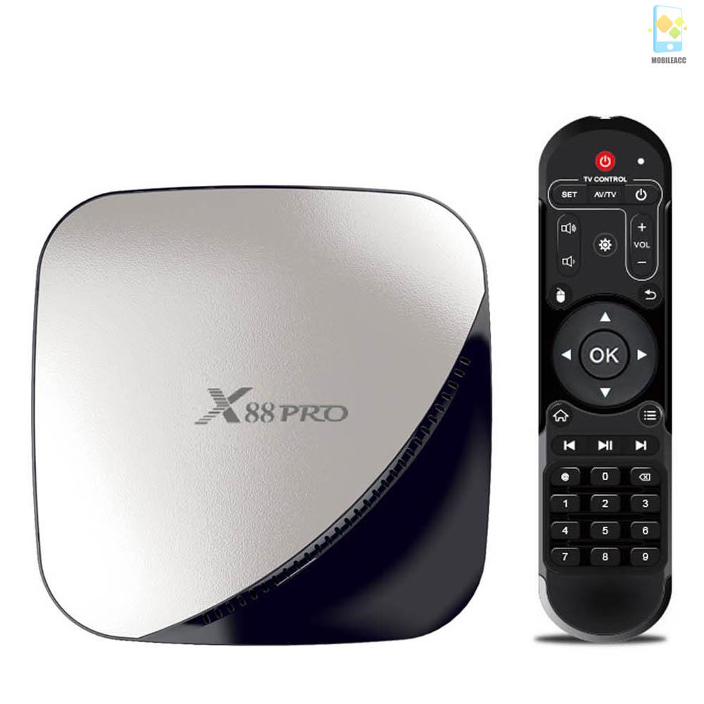TV Box X88 PRO Smart Android 9.0 RK3318 lõi tứ 64 Bit UHD 4K VP9 H.265 2GB / 16GB 2.4G / 5G và phụ kiện