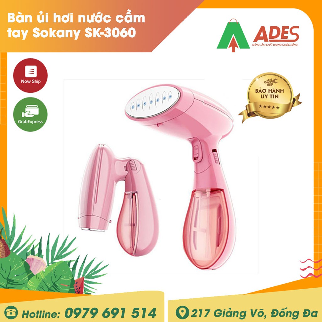 [Mã 154ELSALE2 giảm 7% đơn 300K] Bàn ủi hơi nước cầm tay Sokany SK-3060 - Chính hãng - Bảo hành 6 Tháng