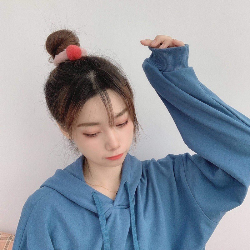 Chun cột tóc lông hình nhẫn xinh xắn