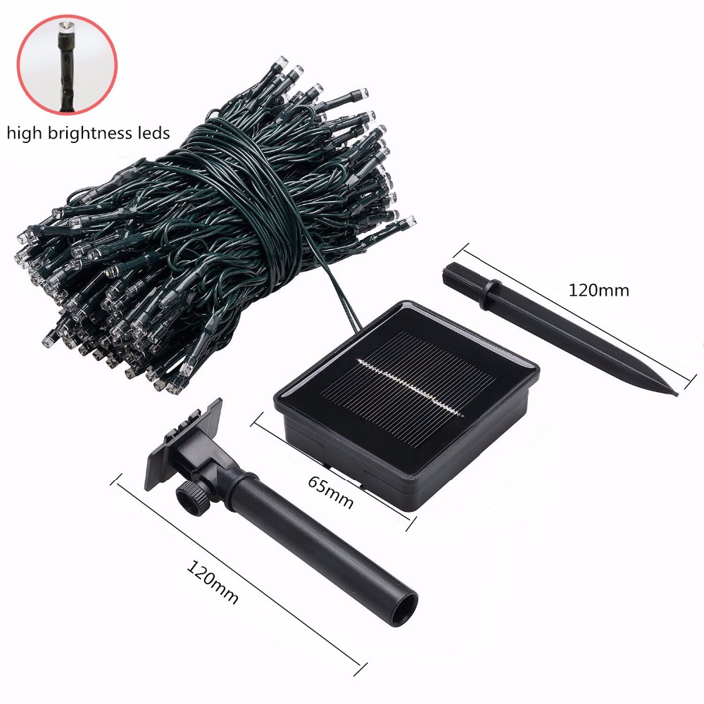 Dây Đèn Led Năng Lượng Mặt Trời Chống Thấm Nước 5M 7M 12M 22M 6V Trang Trí Giáng Sinh