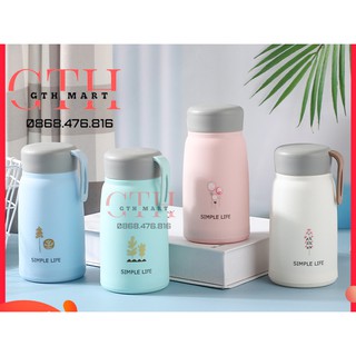 [Bao Vỡ 1 Đổi 1]Bình nước in hình Kute 2 Lớp SmileLife ( có hộp ) nhiều màu cute(Mã 05) – GTH SHOP A1
