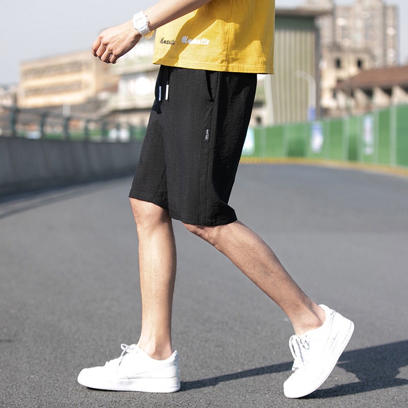 Quần Short Nam Lưng Thun Cột Dây Năng Động