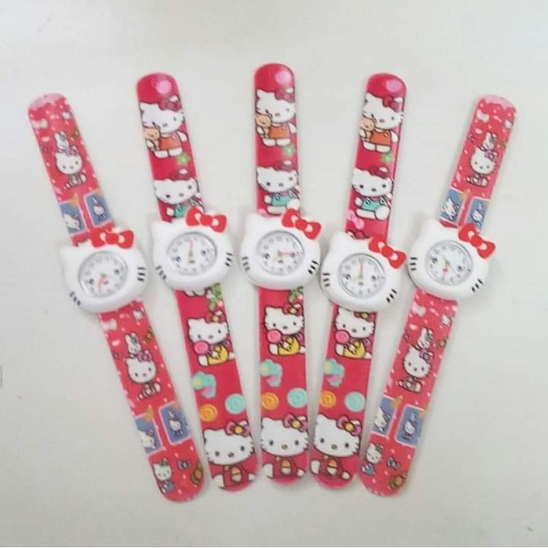 ( Loại 1 ) Đồng hồ đập tay Hello Kitty xinh cho bé