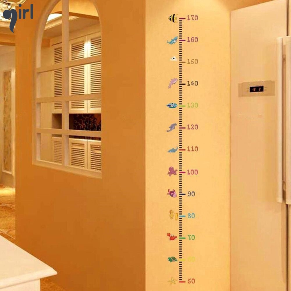 Miếng dán tường đo chiều cao cho bé dễ chùi rửa
