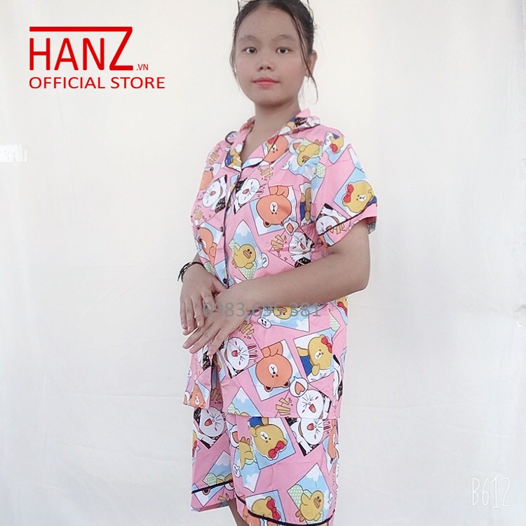 Bộ đồ ngủ nữ pijama cộc đùi bộ mặc nhà chất kate cao cấp thái thoải mái dễ thương giá rẻ Hanz.vn H23 | BigBuy360 - bigbuy360.vn