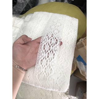 Ren Trắng Bản 5F (5cm) Cotton Không Giãn Hàng Công Ty