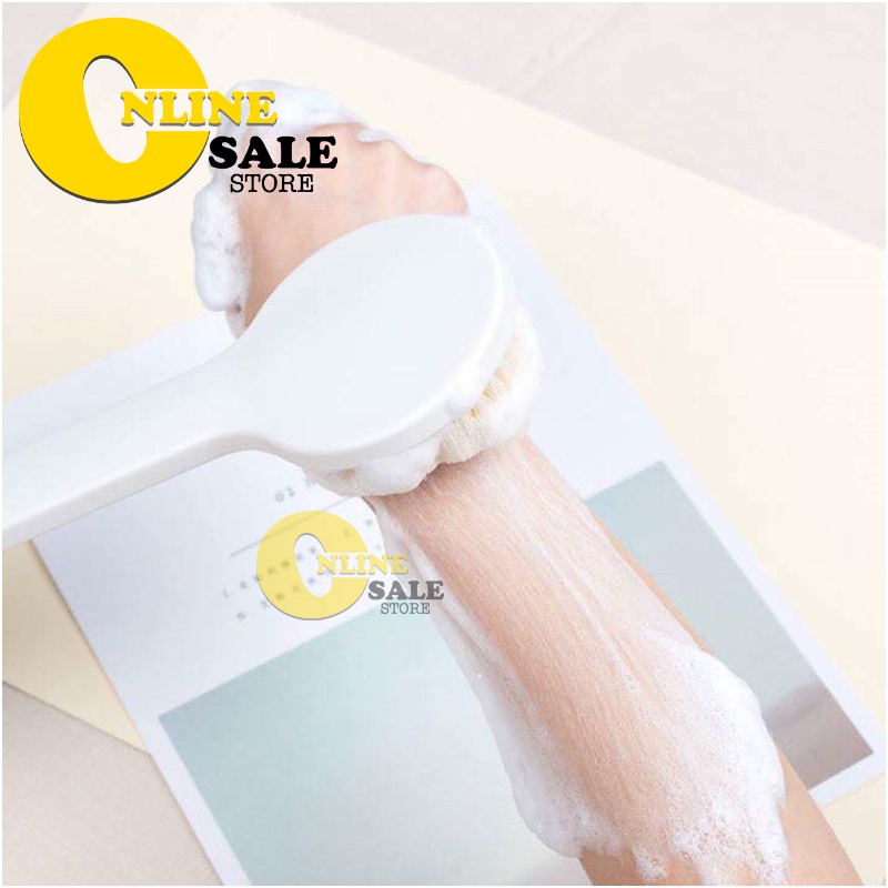 Bàn chải cọ lưng nhật bản, cây chà lưng xuất nhật size 37cm có hộp