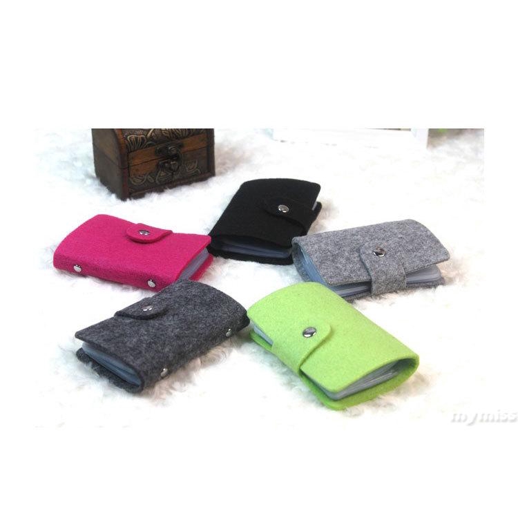 ♛♚♛Card Holder Wallet Felted WOOL Credit ID Cards Pouch Pocket Case Unisex Function