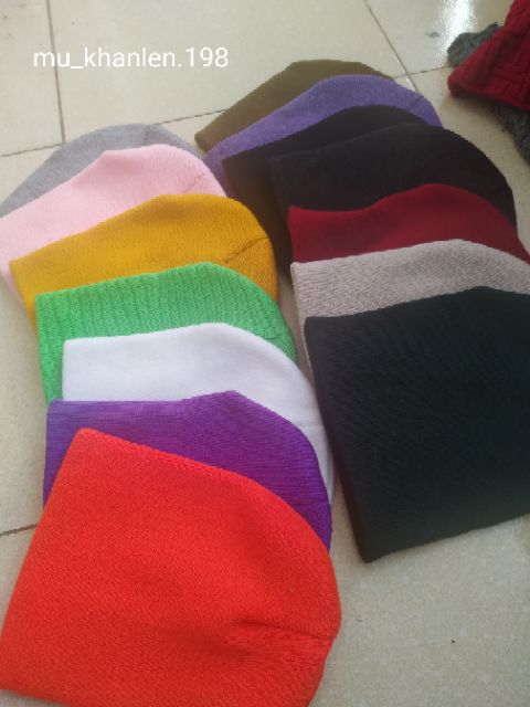 [Chuyên sỉ] Mũ beanie trơn( Ảnh thật có kèm V | BigBuy360 - bigbuy360.vn