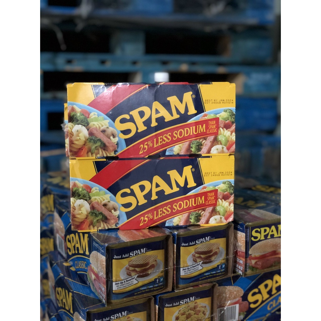 Thịt hộp Spam Mỹ 25% Less Sodium ít mặn