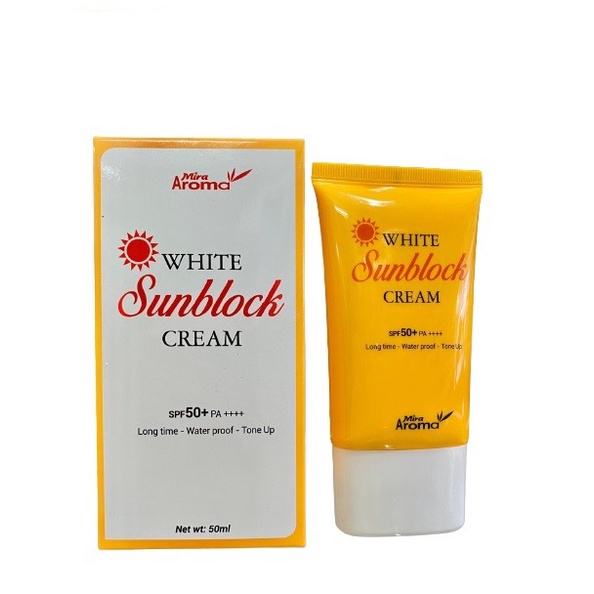 Kem chống nắng dưỡng trắng Mira Aroma White Sun Block Cream 50ml SPF50