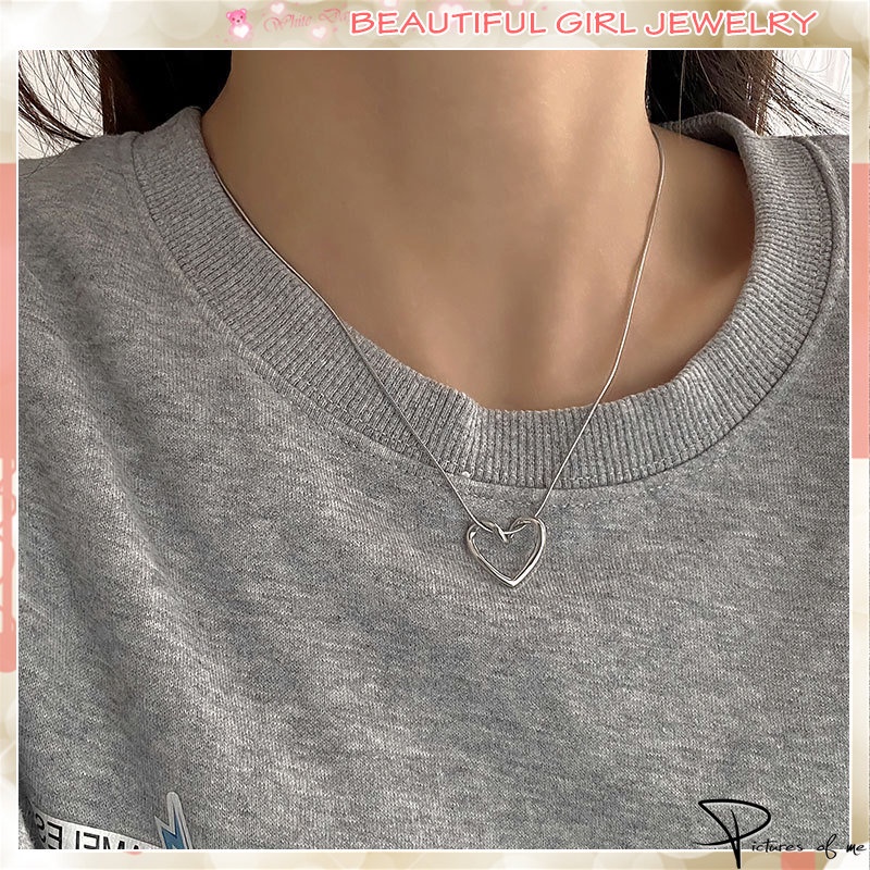 Vòng cổ Mặt Hình Trái Tim Phong Cách Hàn Quốc Ngọt Ngào Thời Trang Cho Nữ