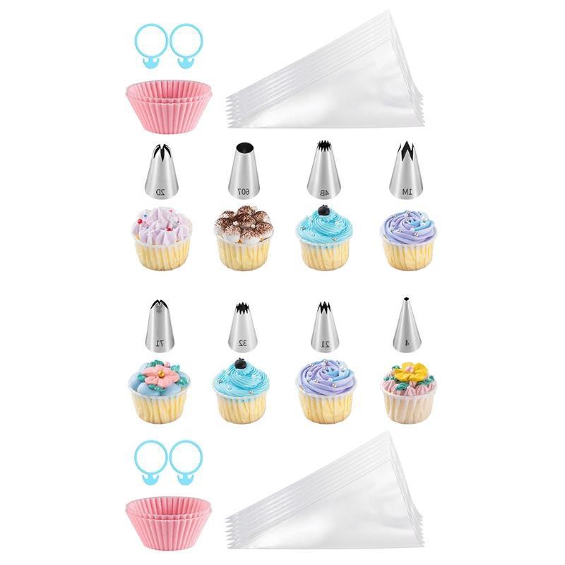 Bộ Dụng Cụ Bắt Bông Kem Trang Trí Bánh Bằng Thép Không Gỉ