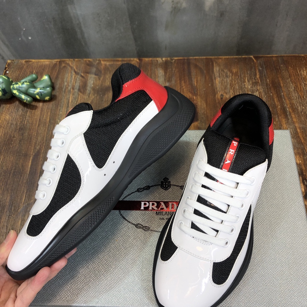 Giày thể thao nam da thật PRADA thiết kế hiện đại và trẻ trung mang đến phong cách cá tính riêng