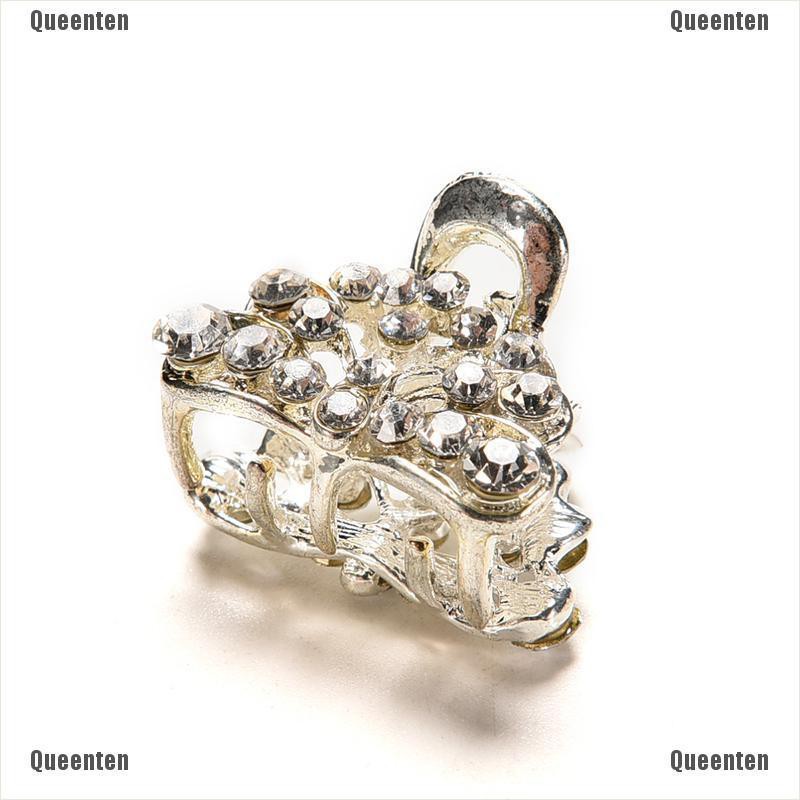 ★Queen★Style New Crystal Flower Mini Hair Claw Clamp Hair Clip Hair Pin