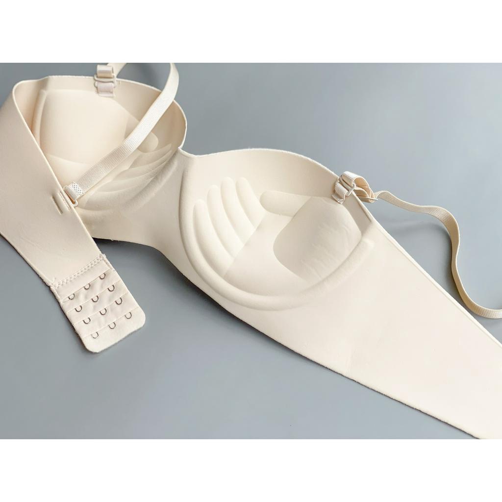 Áo ngực nữ đúc su nâng ngực đệm bàn tay BRALUNE, áo lót nữ đệm dày tạo khe tôn vòng 1 mã 65