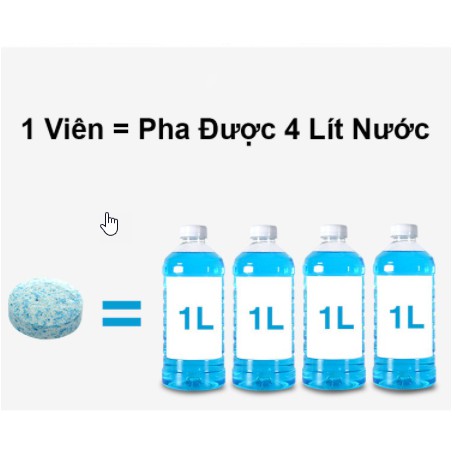 Viên sủi chuyên dụng rửa kính xe ô tô siêu sạch, sáng bóng, không đóng cặn, không mùi, an toàn với da tay