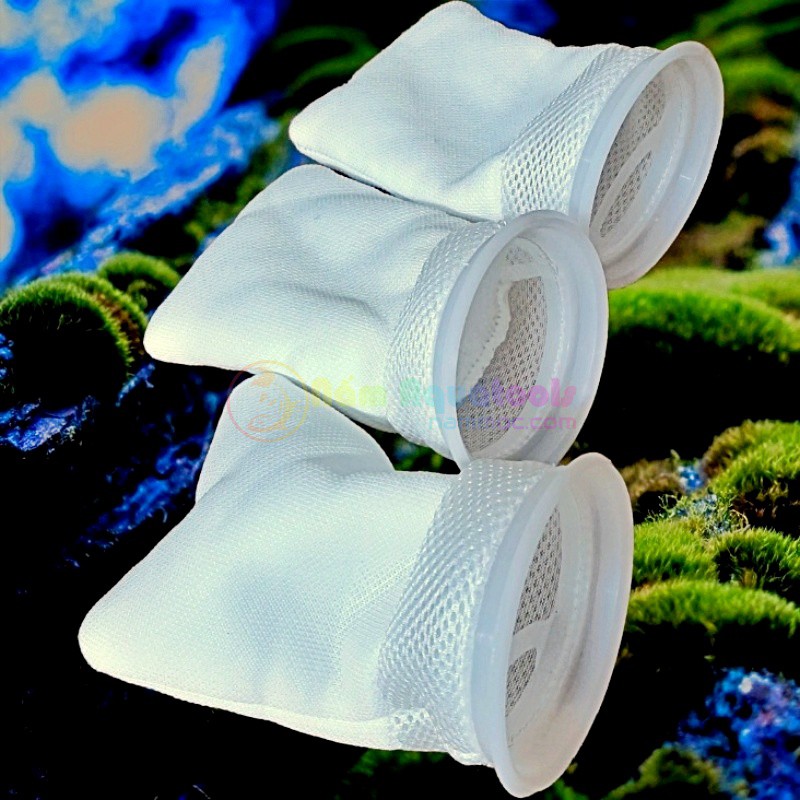 Tất Lọc Vải 3D Chống Tràn - Túi Lọc Miệng Nhựa Tròn | Lọc Sạch Cặn Bể Cá Cảnh