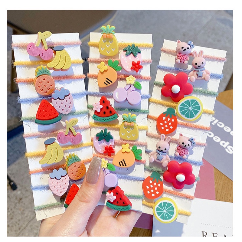 Dây Cột Tóc Cao Su Không Đau Phong Cách Hàn Quốc Dễ Thương Cho Bé Gái