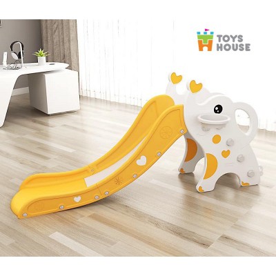 Cầu trượt kèm bóng rổ chú voi đứng tinh nghịch Toys House