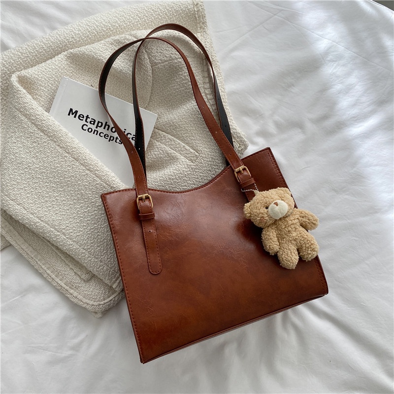 Túi Tote Đeo Vai Thời Trang Mùa Thu 2022 Phong Cách retro Dành Cho Nữ