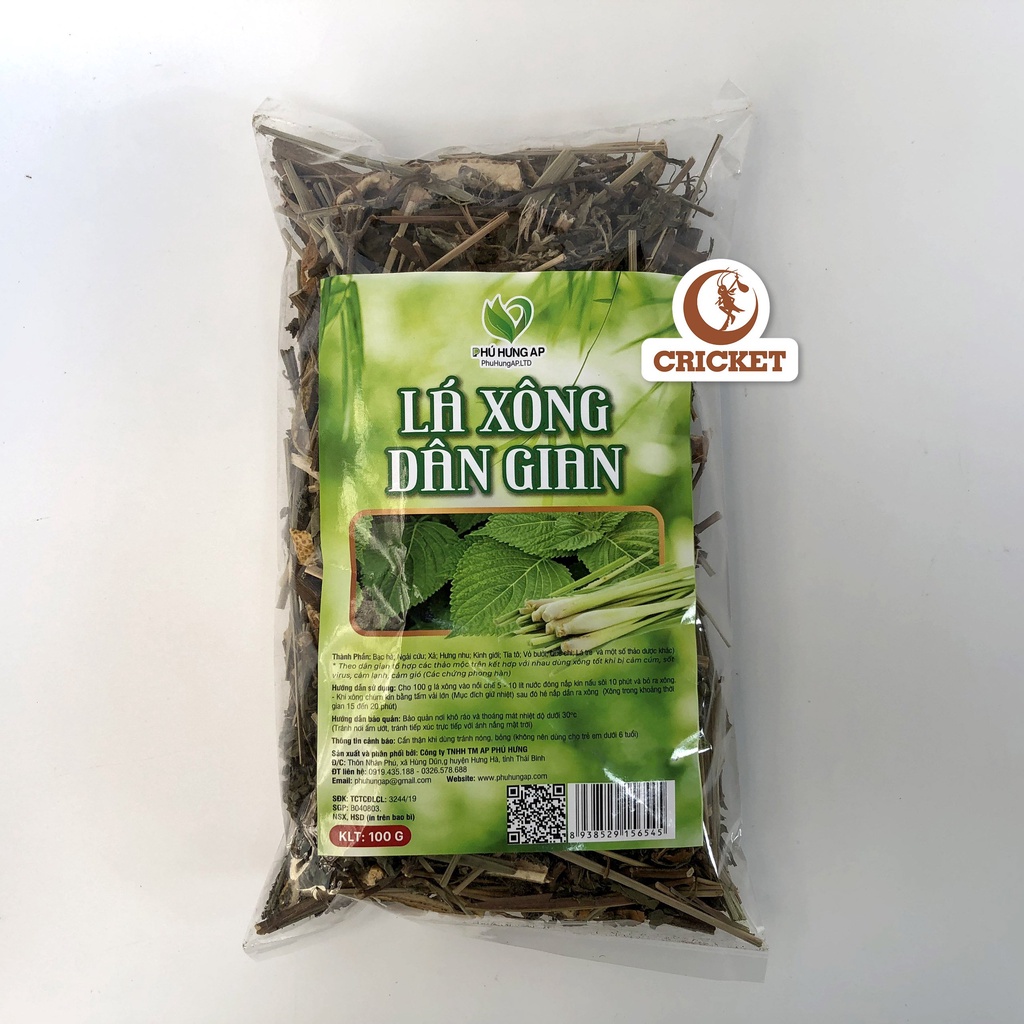 LÁ XÔNG DÂN GIAN Phú Hưng AP (100gr) Tăng Sức Đề Kháng, giải cảm.