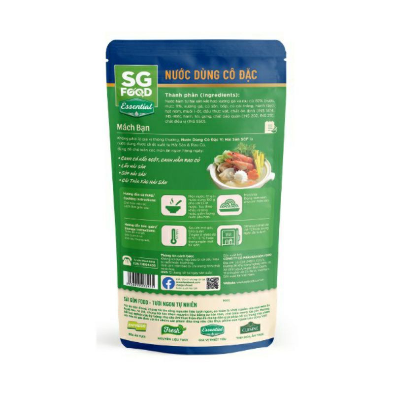 Nước dùng cô đặc nấu lẩu vị lẩu hải sản 180g SG food ( gia vị nấu lẩu)