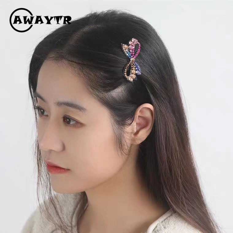 Kẹp Tóc Hình Bướm Đính Đá Phong Cách Retro 8.5cm