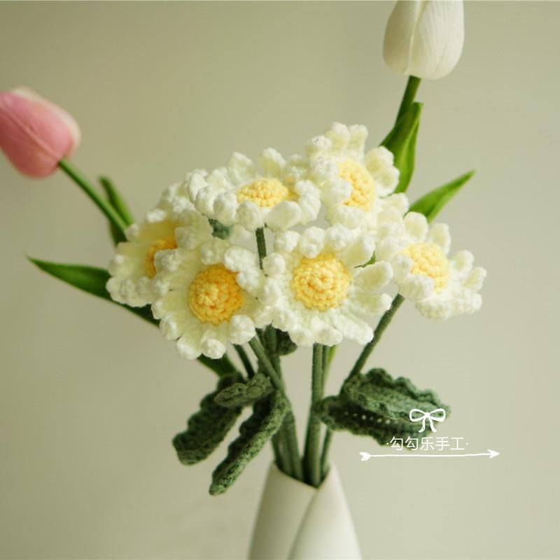 Bó Hoa Hướng Dương Đan Len Thủ Công diy Cho Bạn Trai
