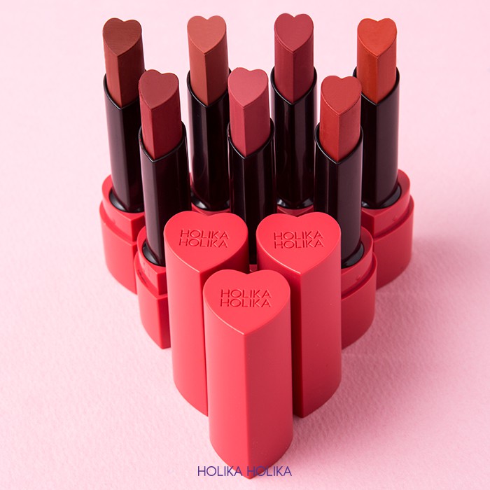 Son lì Hàn Quốc Holika Holika Heartcrush Lipstick Comfort Velvet cấp ẩm mềm mịn lâu trôi 1,8g