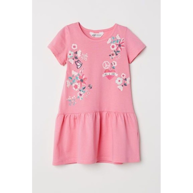 Váy bé gái 🧚Váy cotton HM cho bé gái Elsa chất cotton mềm mát siêu đẹp, size từ 2- 10Y