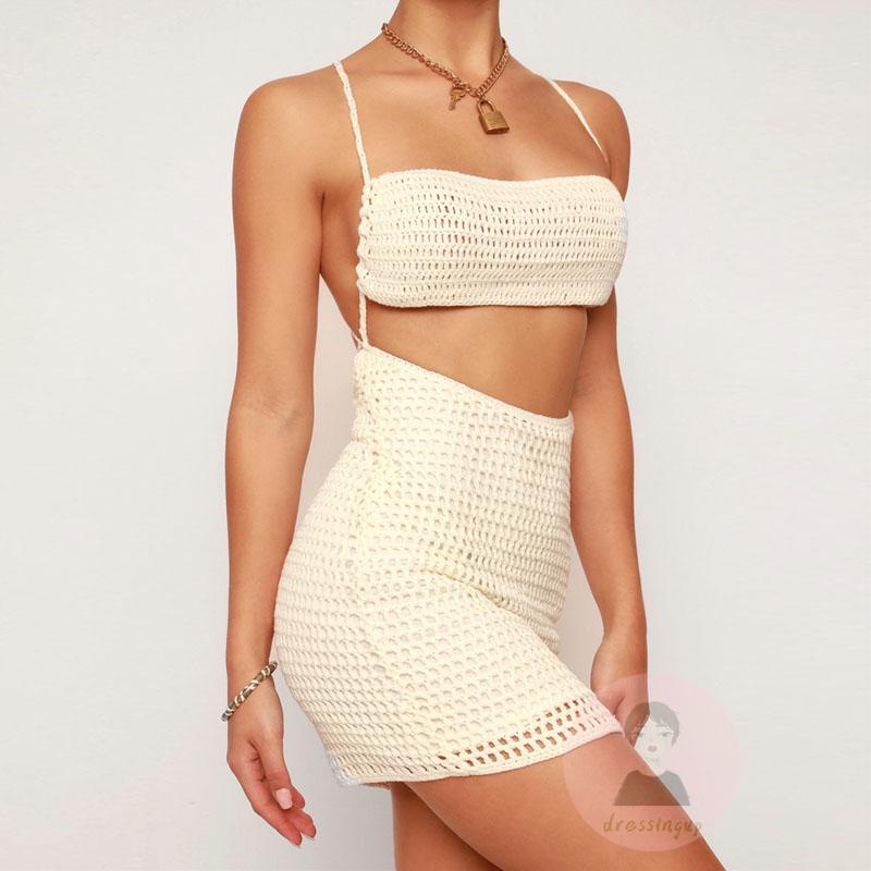 Đầm Dệt Kim Hai Dây Màu Trơn Thời Trang Dành Cho Nữ