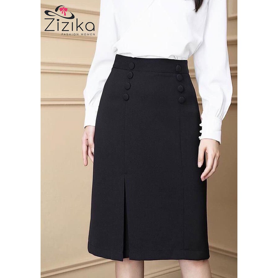 [SIÊU HOT] Chân váy bút chì Zizika  xẻ tà nhẹ, cúc nổi xinh yêu - CV01 | BigBuy360 - bigbuy360.vn