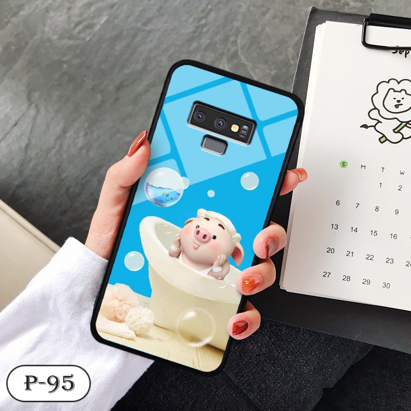 Ốp lưng kính 3D Samsung Galaxy Note 9-hình cute