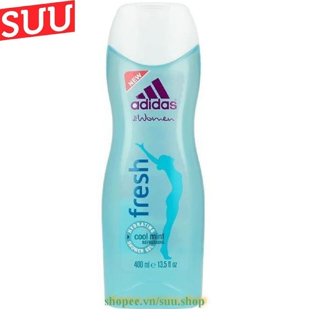 Gel Tắm Nữ 400Ml Adidas Fresh 3 Trong 1 Gội Đầu, Sữa Tắm, Sữa Rửa Mặt, suu.shop cam kết 100% chính hãng