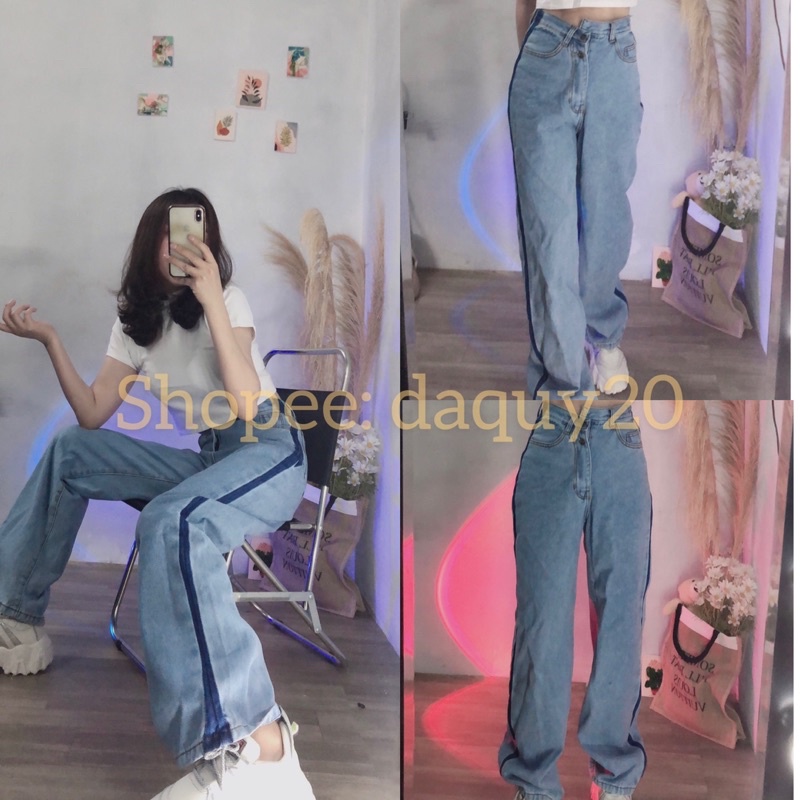 [DAQUY20]Quần JEANS viền ống xuông cạp lệchFREESHIP EXTRAQuần bò Cullot cạp lệch quốc dân