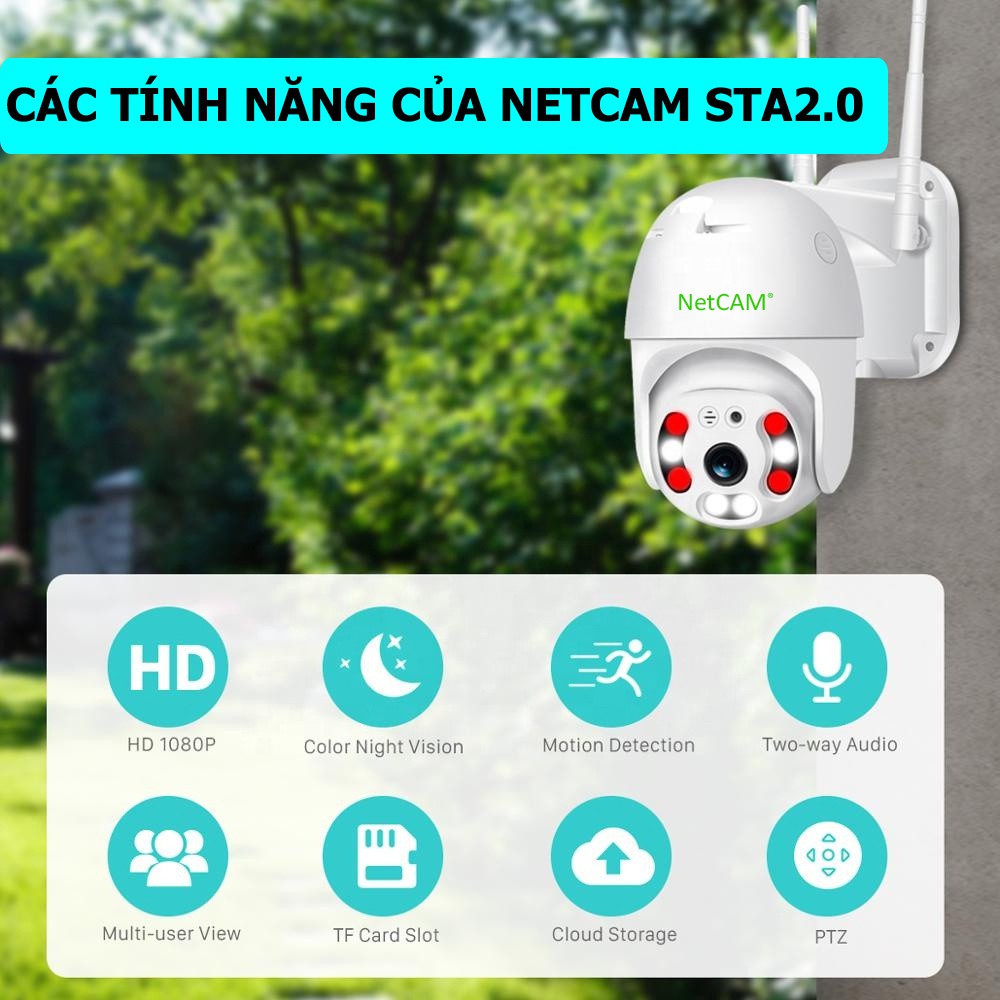 Camera IP wifi ngoài trời Speed Dome NetCAM STA2.0