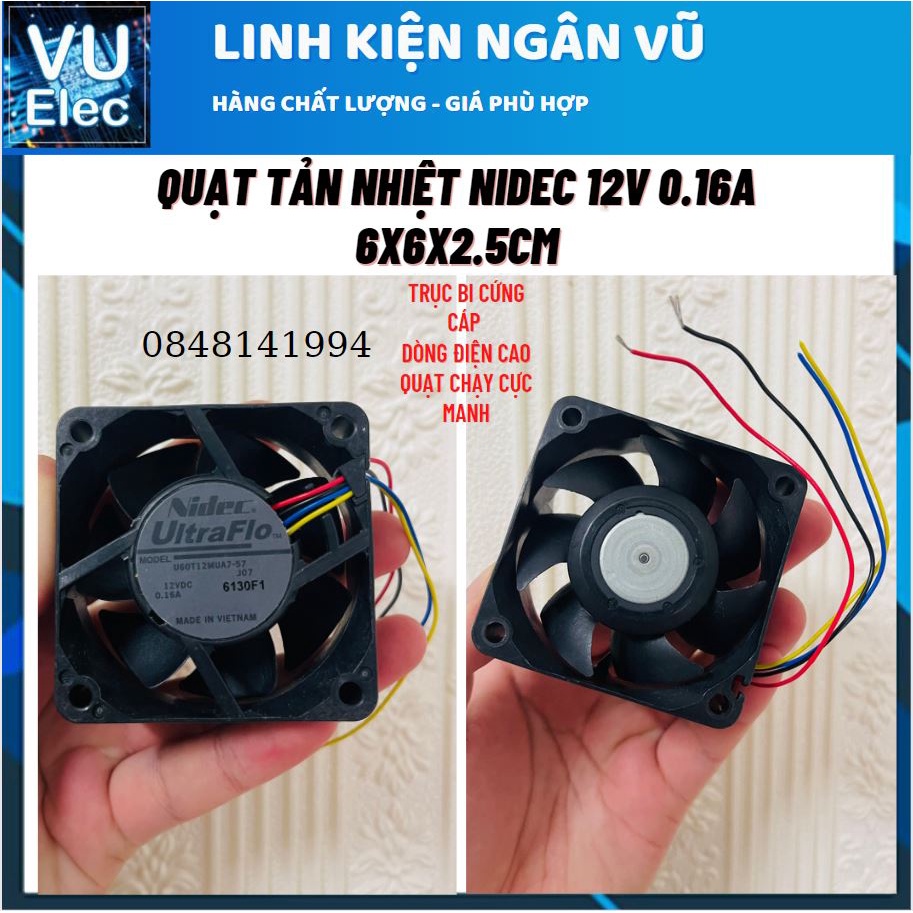 [Chính Hãng] Quạt Tản Nhiệt 12V - 24V Hãng NIDEC cực bền dùng trong công nghiệp