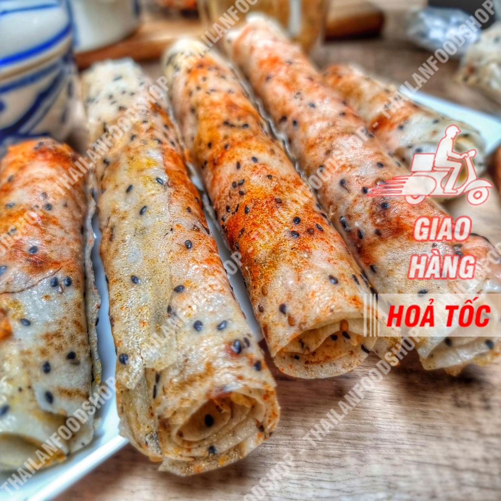 Bánh Tráng Cuộn Chà Bông Hành Phi Mắm Ruốc 10 Cuộn