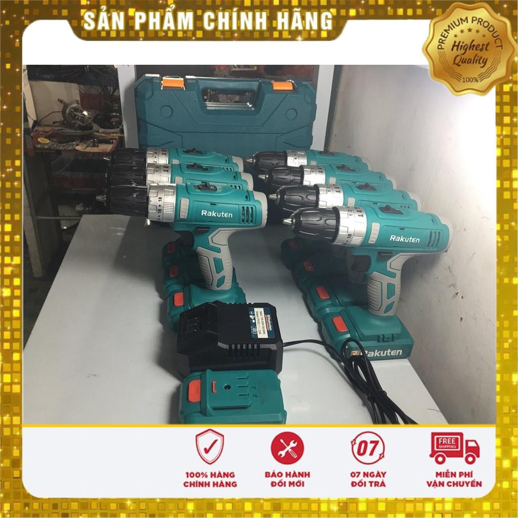 Máy khoan pin có búa RAKUTEN 21v (1 pin)made in JANPAN, máy khoan, máy bắt vít chất lượng cao