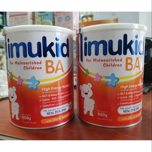 02 lon sữa bột IMUKID BA 900G