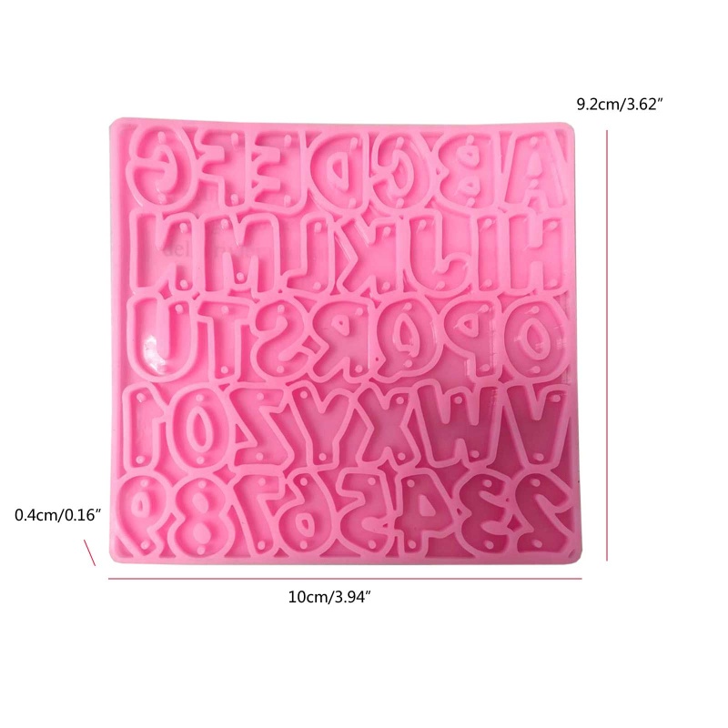 Khuôn Silicone Làm Mặt Dây Chuyền Hình Chữ Cái &amp; Số
