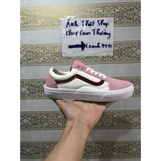Giày thể thao SNEAKER hồng trắng nhung