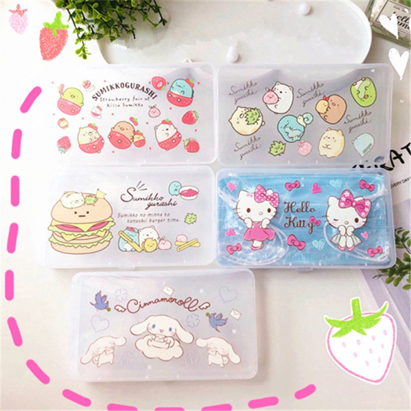 Hộp đựng khẩu trang hình hoạt hình Sumikko Gurashi Snoopy