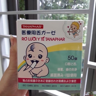 Gạc rơ lưỡi y tế TANAPHAR - hộp 50 chiếc