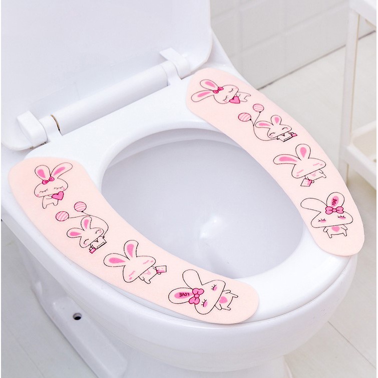 [𝐃𝐞𝐚𝐥 𝐒𝐀𝐋𝐄 𝟓𝟎%] Miếng Dán Lót Bồn Cầu Không Thấm Nước Cartoon Paste Pad + Tặng miếng dán họa tiết